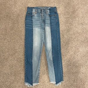 American Eagle 2-Tone Vintage Hi-Rise Jeans